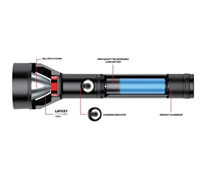 Mr Light MR120 Rechargeble Flashlight - Black - Zoom Image 5