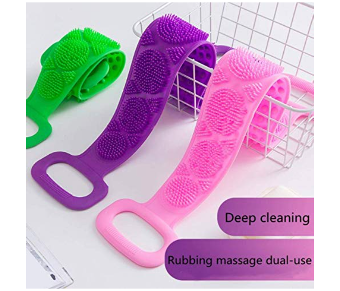 Magic Silicon Back Scrubber Bath Brush with Exfoliating Body Massage - Assorted Colors - Zoom Image 3