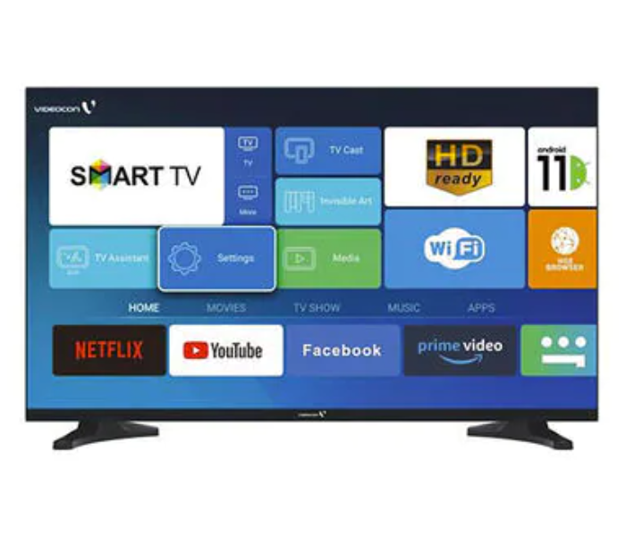 Videocon DVB T2/S2 40 Inch Edgeless Smart TV - Black - Zoom Image