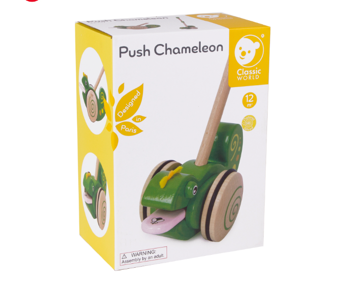 Classic World 10507 Wooden Push Chameleon Toy for Kids - Zoom Image 5