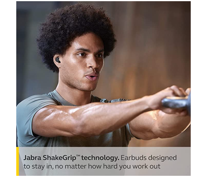 Jabra Elite 7 Active Waterproof In Ear Sports Earbuds with Mic - Black - Zoom Image 3