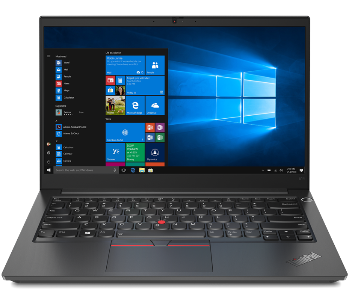 Lenovo 20TA000LAD ThinkPad E14 14 Inch FHD Intel Core i5-1135G7 Processor 8GB DDR4 RAM 512GB SSD Integrated Intel Iris Xe Graphics DOS - Black - Zoom Image 1