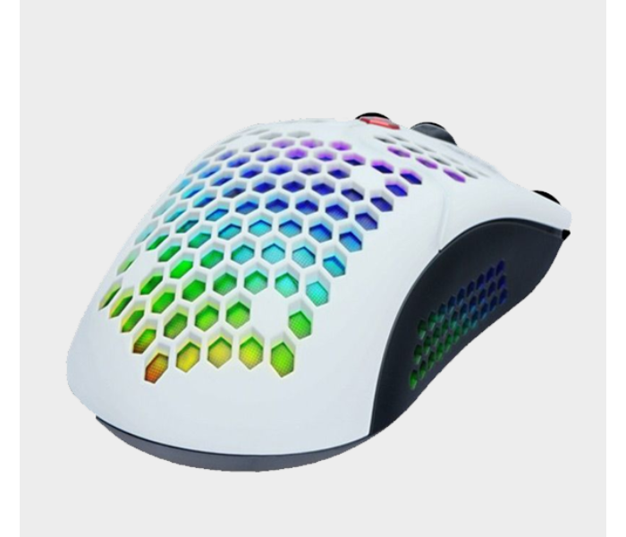 Dragon War ELE-G25-WH Ultra-Light Honeycomb RGB Gaming Mouse 12000 DPI - White - Zoom Image 3