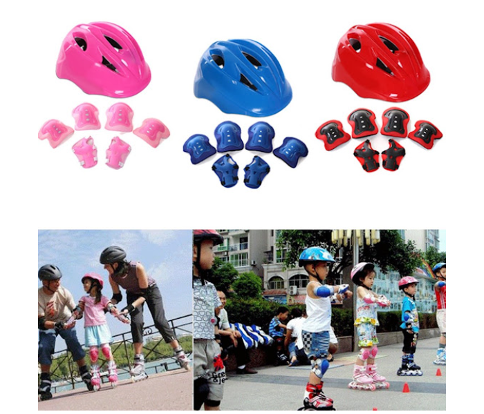 GTC Kids Protective Helmet Knee Pad Set - Pink - Zoom Image 2