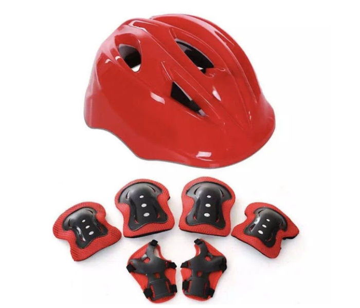 GTC Kids Protective Helmet Knee Pad Set - Red - Zoom Image 1