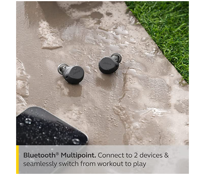 Jabra Elite 7 Active Waterproof In Ear Sports Earbuds with Mic - Black - Zoom Image 6