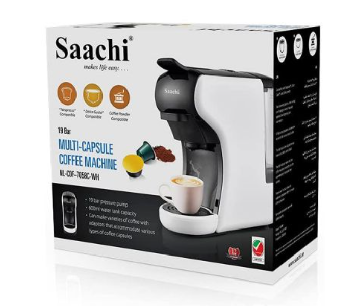 Saachi COF7058C Multi Capsule Coffee Maker - White and Black - Zoom Image 3