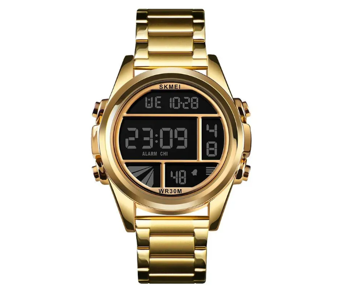 Skmei 1448 Fashion Luxury Waterproof Chronograph Digital Wristwatch for Men - Gold - Zoom Image 1