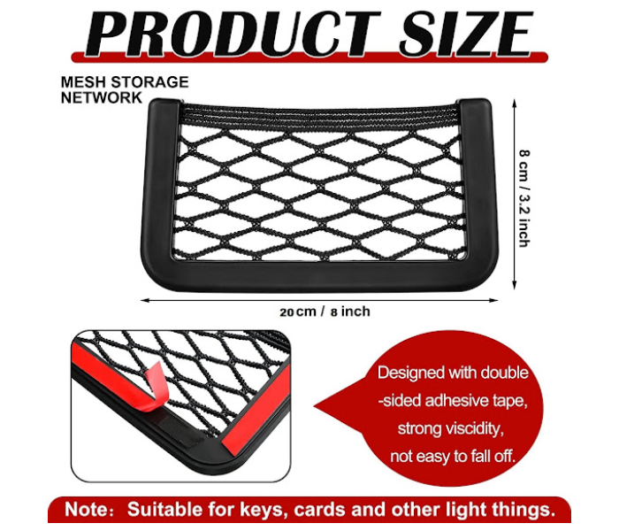 GTC Car Net Pocket For Mobile Phone Holder - Black - Zoom Image 7