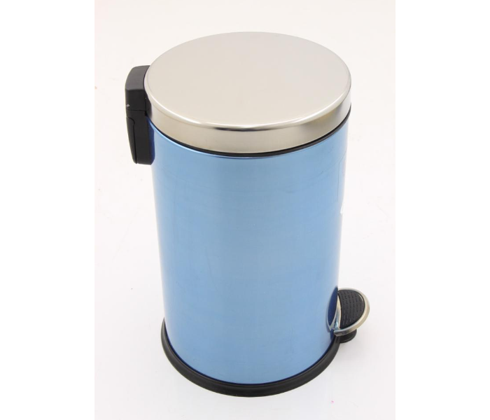 Gitco SDWP496 8 Litre Bluewave Waste bin with Pedel - Blue and Silver - Zoom Image 1