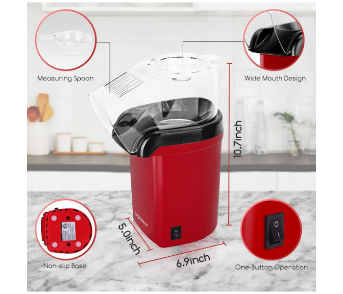 GTC Popcorn Maker Machine - Black and Maroon - Zoom Image 7