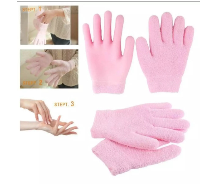 Anti Crack Spa Miosturising Gel Gloves - Pink - Zoom Image 3