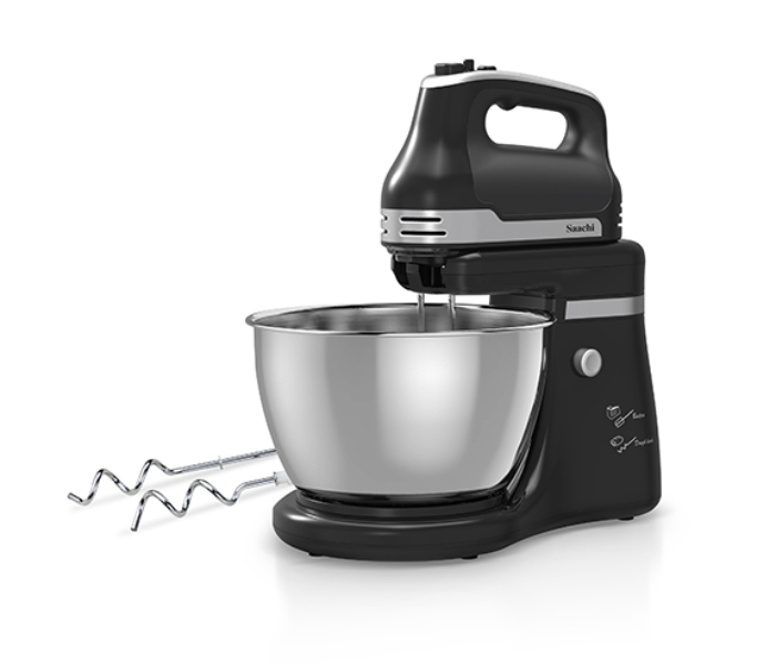 Saachi NL-HM-4173 5 Speed Hand Mixer - Black and Silver - Zoom Image 1