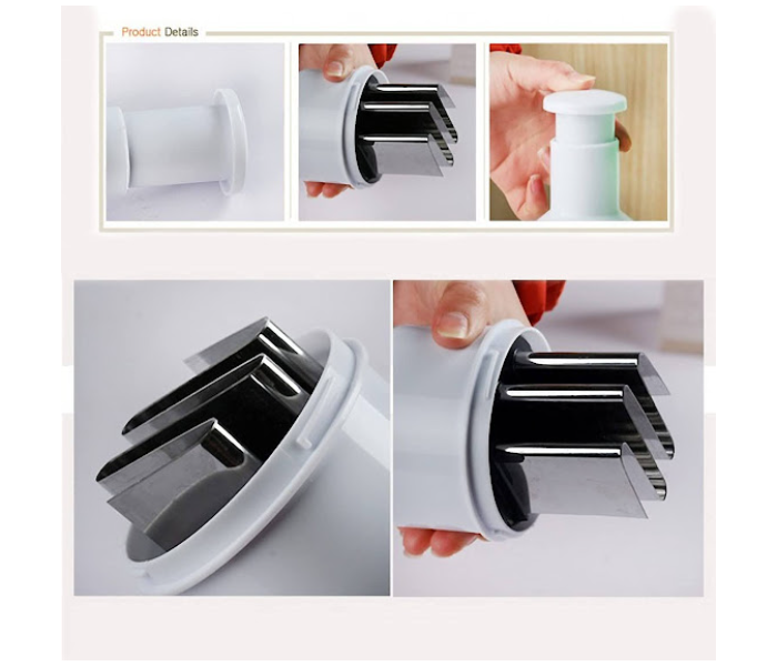 GTC Manual Hand Food Chopper Dicer - White - Zoom Image 4