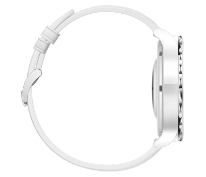 Huawei Watch GT 3 Pro 42mm White Ceramic Case with Silver Bezel and White Leather Strap - Zoom Image 6