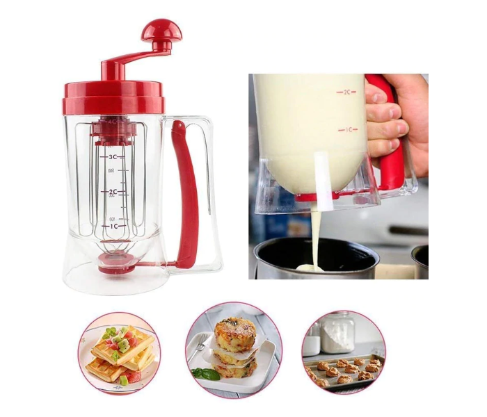 New Manual Pancake Batter Dispenser Blender Machine - Red - Zoom Image 5