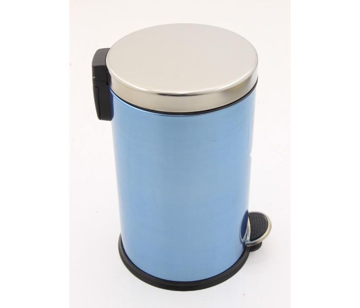 Gitco SDWP564 12 Litre Bluewave Waste bin with Pedel - Blue and Silver - Zoom Image 1