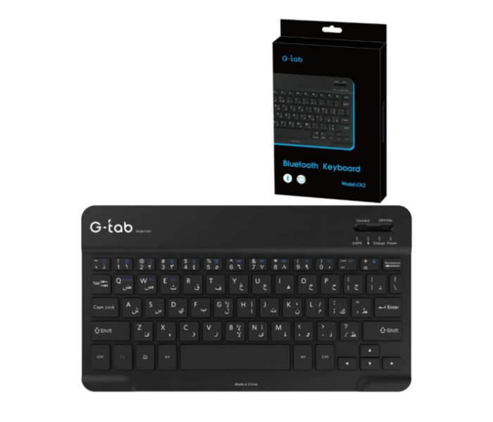 G-Tab Bluetooth Keyboard CK2 - Black - Zoom Image 2