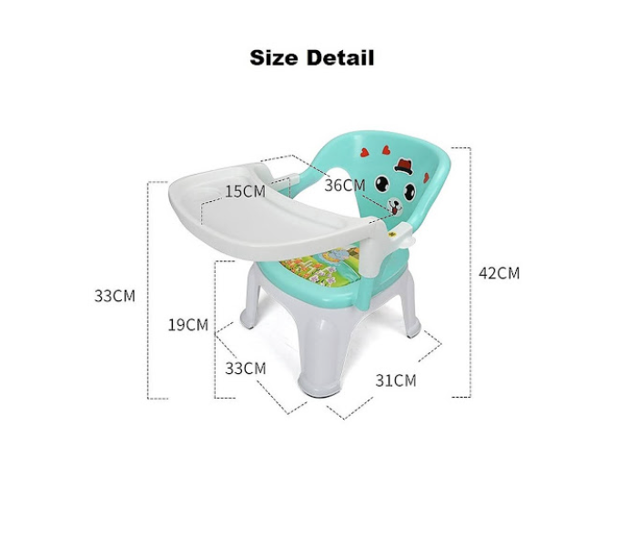 GTC Baby Dining Chair With Removeable Tray - Light Green - Zoom Image 5