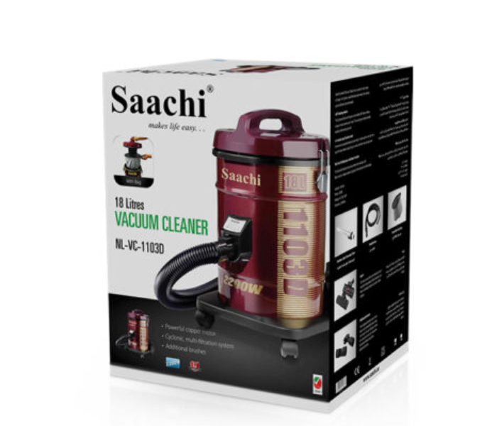 Saachi VC1103D Vacuum Cleaner With Dual Cyclonic System - Maroon - Zoom Image 8