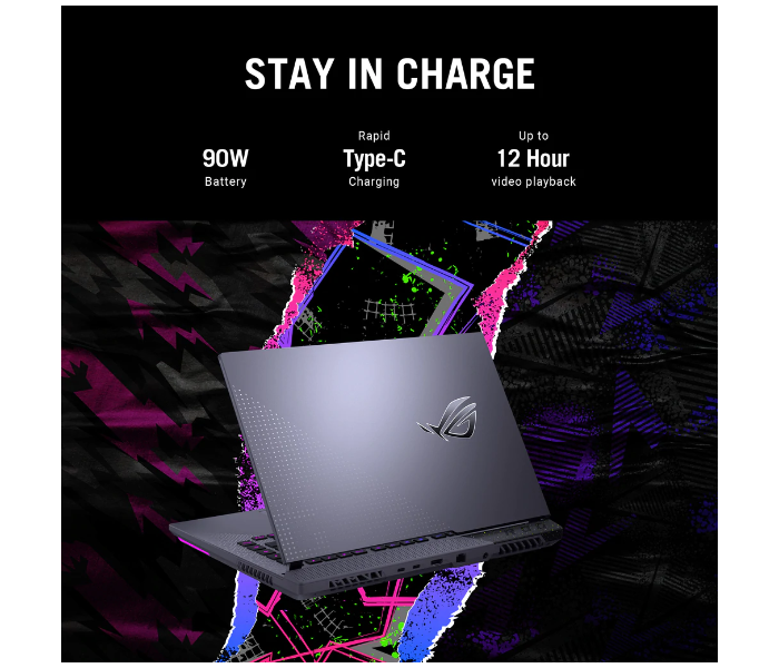 Asus Rog Strix G713RS-KH025W 17.3 Inch FHD AMD Ryzen R9 6900HX Processor 32GB RAM 1TB SSD 8GB NVIDIA GeForce RTX 3080 Graphics Windows 11 Home - Grey - Zoom Image 9