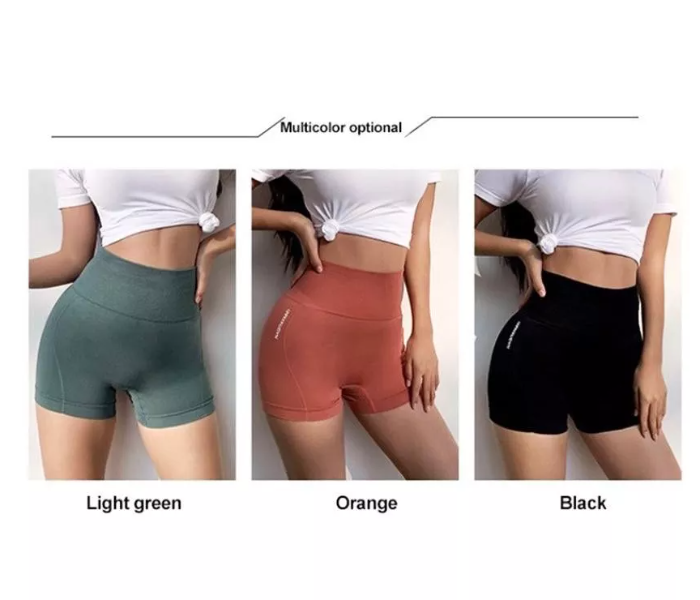 Womens Medium or Large Seamless High Waist Yoga Gym Sports Fitness Safety Pants - Brick Red - Zoom Image 6