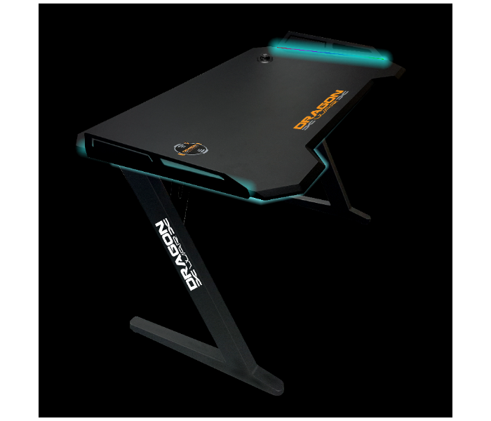 Dragon War GT-006-V2 Pro-Gaming Desk -RGB Light Effect - Black - Zoom Image 1