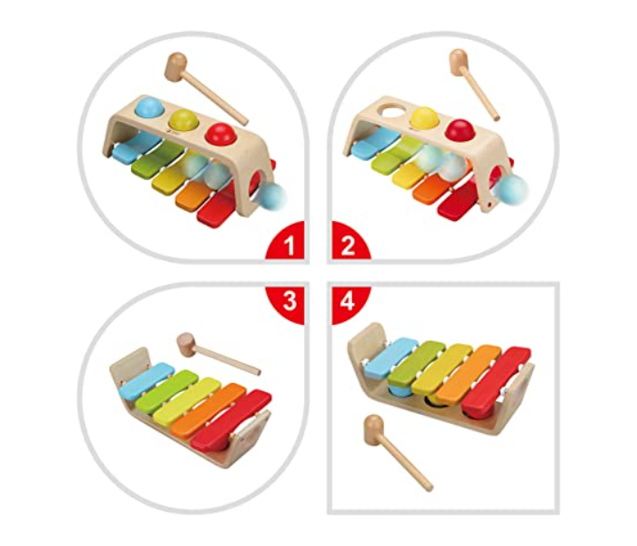 Classic World 3515 Wooden 2 in 1 Pound and Tap Bench Toy for Kids - Zoom Image 5