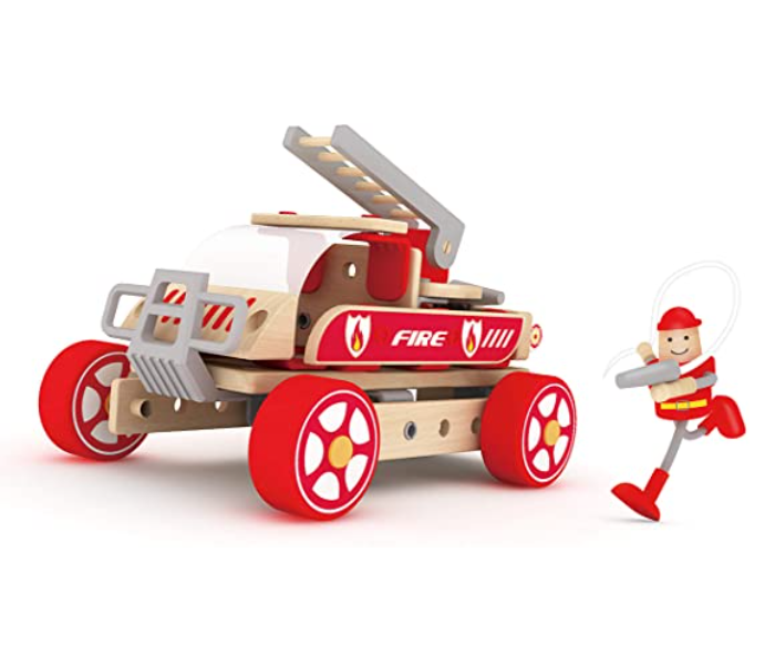 Classic World 3807 Wooden Fire Engine kit Toy for Kids - Zoom Image 2