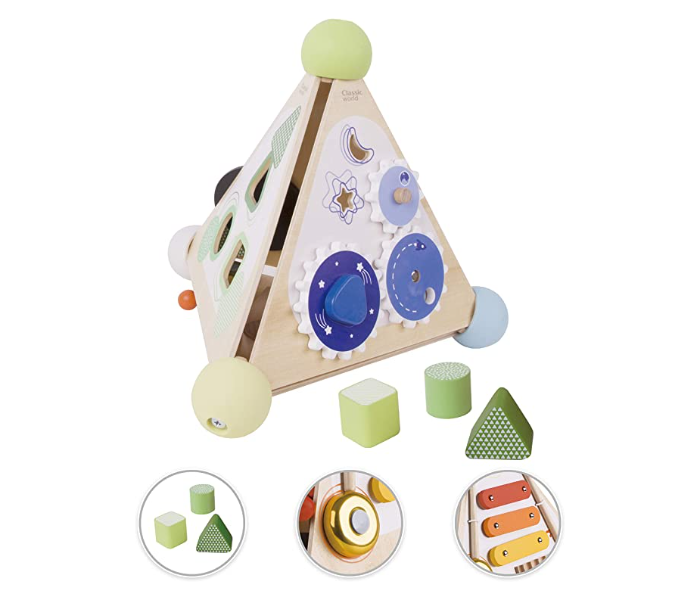 Classic World 54723 Wooden Pyramid Activity Box Toy for Kids - Zoom Image 5