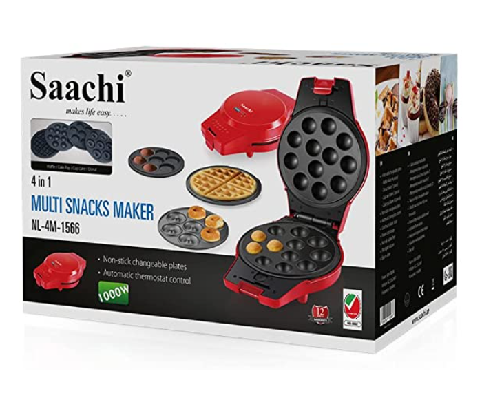 Saachi NL-4M-1566 4 In 1 Donut Maker - Red - Zoom Image 2