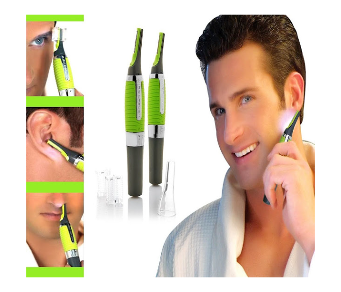 GTC Nose, Ear And Eyebrow Professional Hair Trimmer For Men - Black And Green - Zoom Image 5