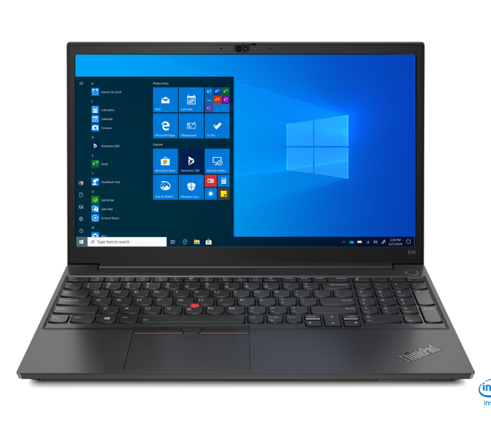 Lenovo 20TD002YAD ThinkPad E15 15.6 Inch FHD Intel Core i7-1165G7 Processor 8GB DDR4 RAM 512GB SSD 2GB NVIDIA GeForce MX450 GDDR5 Graphics - Black - Zoom Image 1