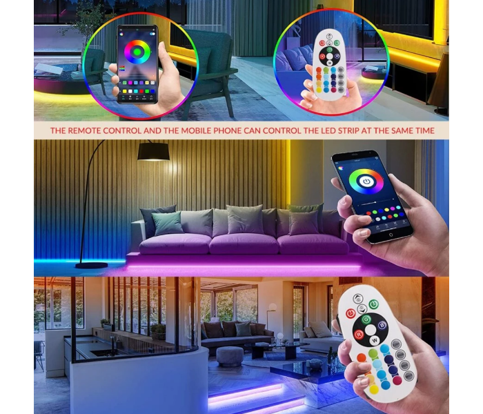 5 Meter LED Light Strip with Mobile and Remote Control - Zoom Image 3