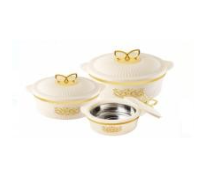 UTC HP1239100 Royale Stylish Insulated Casserole - Gold and White - Zoom Image 1