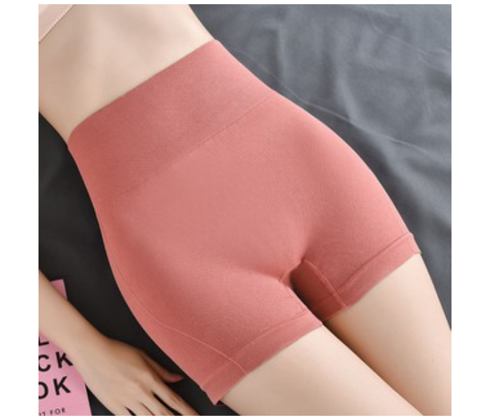 Womens Medium or Large Seamless High Waist Yoga Gym Sports Fitness Safety Pants - Brick Red - Zoom Image 4