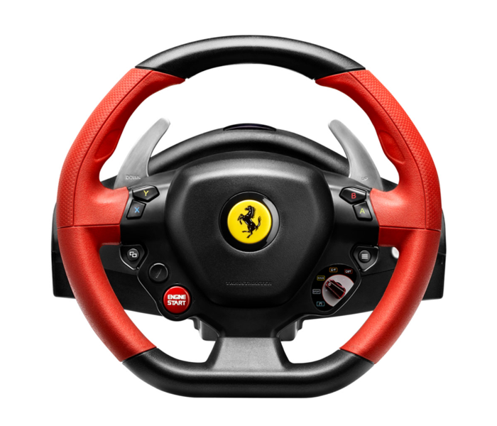 Thrustmaster TM-WHL-FRARI458-SPDR Ferrari 458 Spider Racing Wheel for Gaming - Black and Red - Zoom Image 3