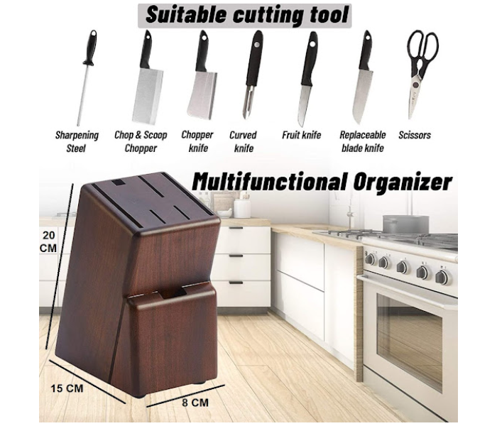 GTC Waterproof Plastic Kitchen Knife Holder - Brown - Zoom Image 3