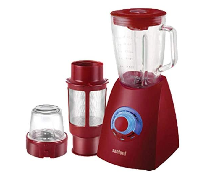 Sanford SF6812BR 2 in 1 600Watts 1.5Litre Blender - Maroon - Zoom Image