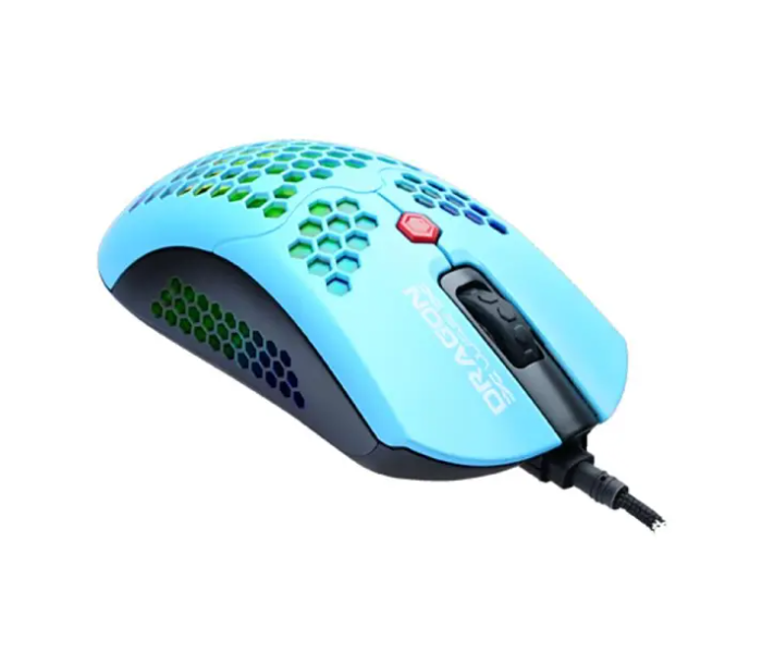 Dragon War ELE-G25-BL Ultra-Light Honeycomb RGB Gaming Mouse 12000 DPI - Blue - Zoom Image 2