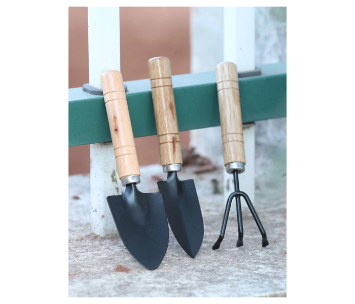 Galaxy Ocean 3 Pieces Garden Tool Set - Black and Brown - Zoom Image 4