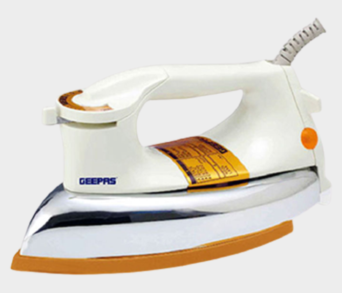 Geepas GDI23011 Heavy Weight Dry Iron with Non Stick Teflon Coating - White  - Zoom Image 3