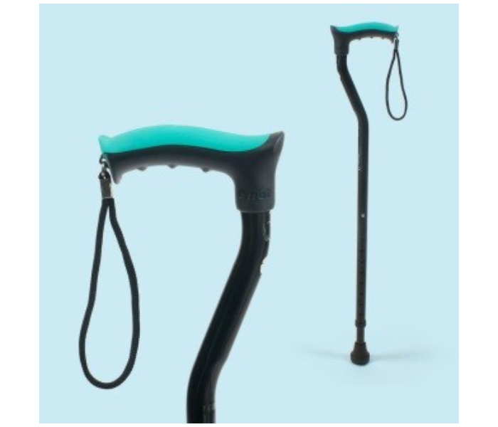 Light Weight High Quality Walking Stick - Black and Blue - Zoom Image