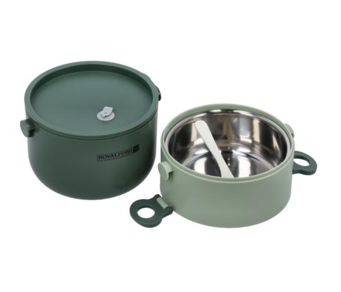 Royalford RF11105 1.6Litre Double Layer Stainless Steel Round Lunch Box - Green - Zoom Image 4