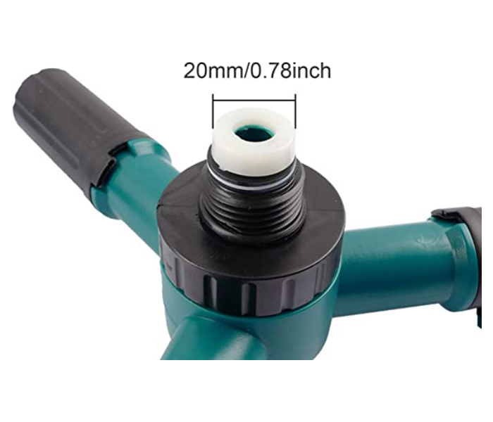 Rotating Garden Sprinkler Gardening Watering System - Black and Green - Zoom Image 7