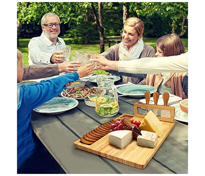 Galaxy Bamboo Charcuterie Board and Knife Set - Zoom Image 7