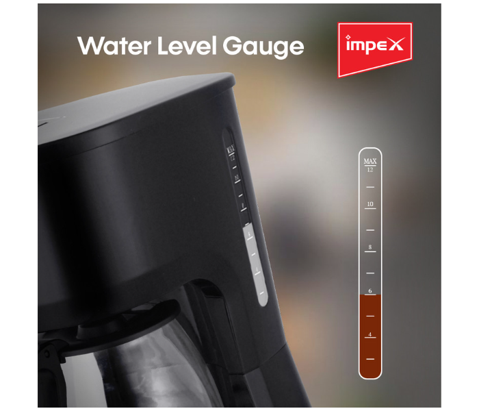 Impex CM 1915 1.5 Litre 1000 Watts Drip Coffee Maker - Black - Zoom Image 2