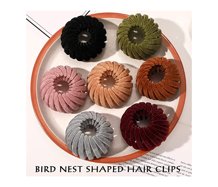 Generic Velvet Bird Nest Shaped Hair Clips - Zoom Image 7