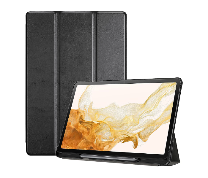 Trands TR-CC8493 Galaxy Tab S8+ Folio Case for 12.4 Inches Tab - Black - Zoom Image 1