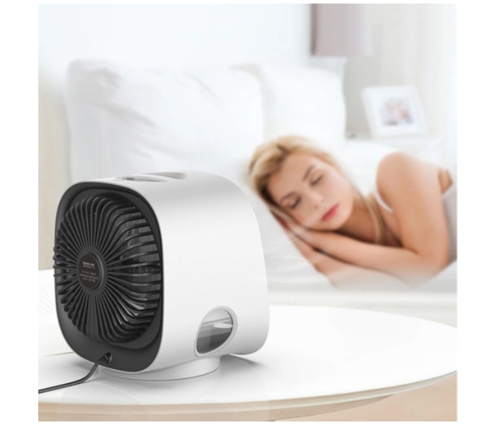 3 Adjustable Wind Speed Personal Portable Desktop Air Cooler - White - Zoom Image 2